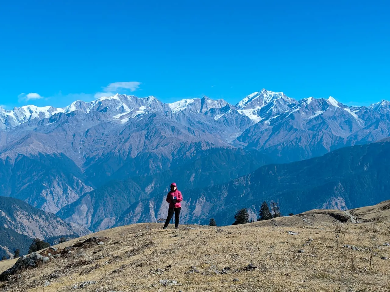 Enjoy scenic views from the beautiful meadows of Dayara Bugyal